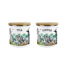 Wizard of Oz Tea & Coffee Canister Gift Set - 600ml Large Enamel Tins