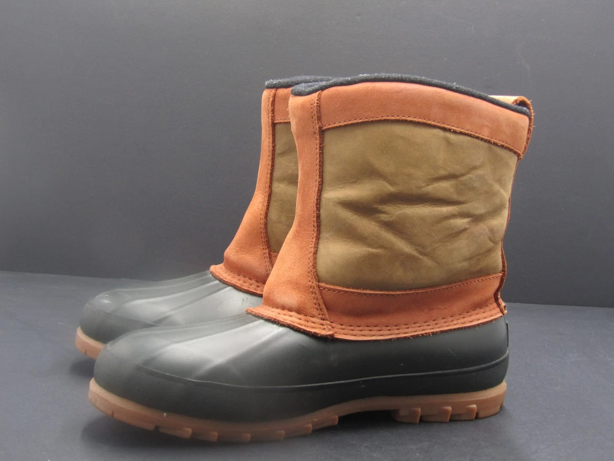 Snow Boots Mens Size 10 Brown Waterproof ThermoLite Duck Winter Insulated Waterproof Insulated Leather Winter Duck Boots main image 2
