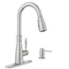 MOEN 87162SRS Boman One Handle Pull-Down Kitchen Faucet - Spot Resist Stainless