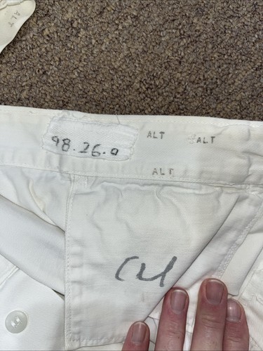 Vtg WWII US Navy Uniform White “Cracker Jack”Sailor Shirt & Pants Men’s Small - Picture 12 of 24