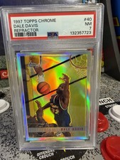 1997 Topps Chrome Dale Davis #40 Refractor #40 Indiana Pacers Graded PSA 7 NM