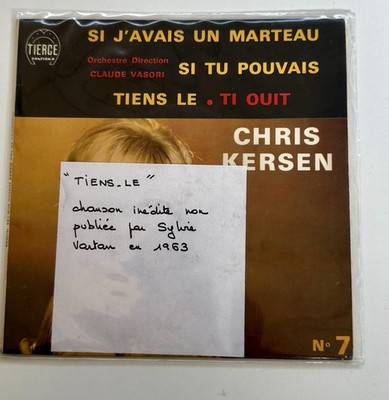 Chris Kersen EP 45T Rare Tiens Le (Link Sylvie Vartan) Tiercé 1964