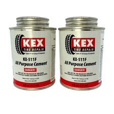 KEX 2 latas de cemento de reparación de tapón y tubo de goma vulcanizadora en frío para neumáticos y tubos