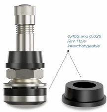 12 KITS TR416 TIRE VALVE STEMS.453" & .625" RIM VALVE HOLES LONG 1 1/2"