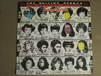 THE ROLLING STONES SOME GIRLS LP OG '78 COC 39108 ROCK N ROLL DIE-CUT COVER VG+