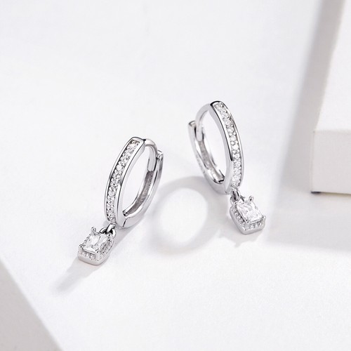 Voroco Vorocoan Girl Stud Earrings 100% Sterling Silver Zircon's love Jewelry - Picture 6 of 8