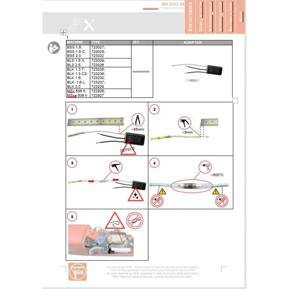 FEIN - Kondensator schwarz - 30722178016 - Bild 3 von 3