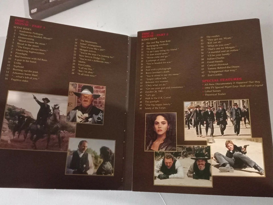 Wyatt Earp 2 Disc Special Edition DVD ~ Reg 1 NTSC ~ Kevin Costner, Dennis Quaid - Image 3 of 4
