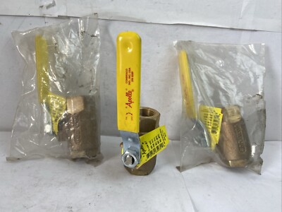 Apollo 3/4'' Valve 70-144-B7 Brass Full Port Threaded Ball Valve 70144B7 Lot Of 3