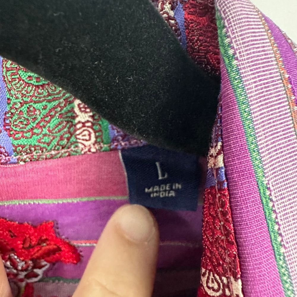 Robert Graham Button Down Shirt Medium Cotton Pur… - image 8