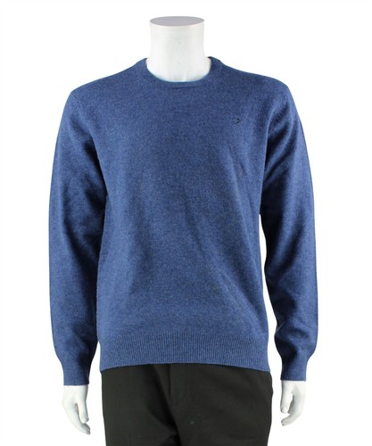 HACKETT LONDON Blue Lambswool Cable 