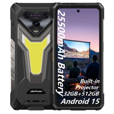 Ulefone Armor 34 Pro 5G AI Robust Smartphone 32GB+512GB 25500mAh 6,95'' Projector