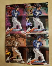 2018 Topps Chrome Freddie Freeman Lot (4) Base & Silver & Pink & Sepia Braves