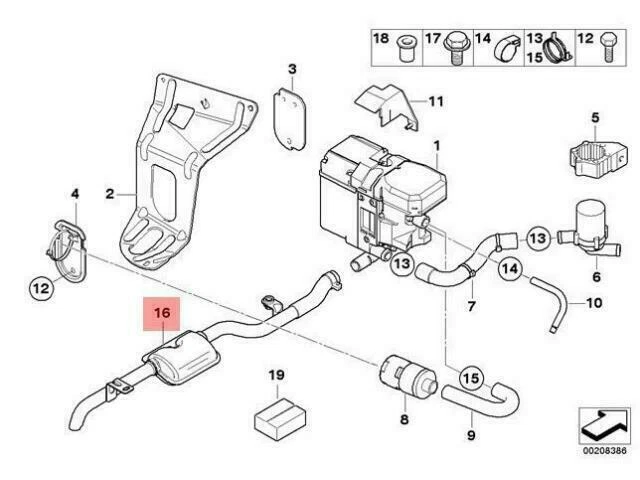 OEM BMW E60 E60N E61 E61N SEDAN EXHAUST PIPE MUFFLER 64126912744  