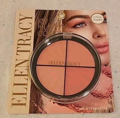 Ellen Tracy - ROSY BLUSH COMPACT - 4 ROSY Shades - New In Box