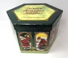 Vintage 1995 Christmas Ornaments Twelve Antique Santas Decoupage C&F Enterprises