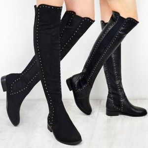 thigh high studded boots