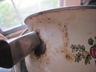 Damaged Preowned Cooking Pot Skillet Pan Spice of Life Design Pattern Broken — photo 8
