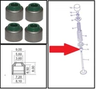 Lot of 4 Valve Tail Seals for Yamaha Fz1 Fazer 1000 / YZF R1 SP 1000