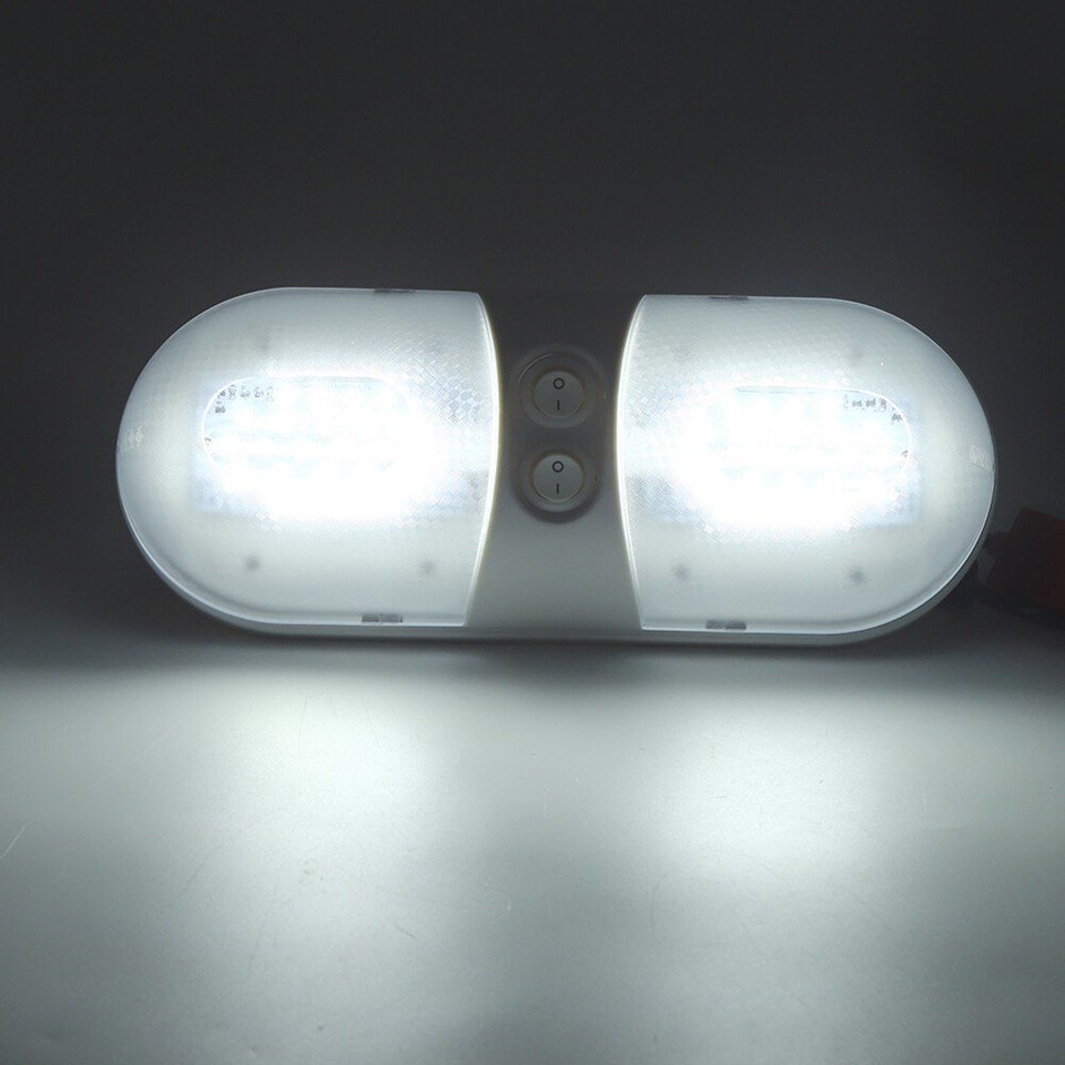 12V 800lm Dome Roof Light LED Oval Ceiling Lamp For RV Trailer Camper