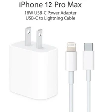 20W iPhone 12 Charger USB-C to Lightning Cable + Type C Power Adapter
