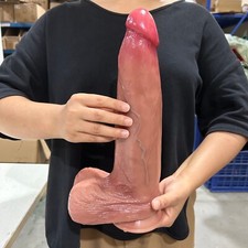 XXXL Extra Large Huge Realistic G-spot Anal Dildo Cock with Balls Suction Cup US