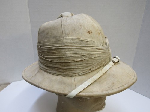 Tropical Pith Helmet WW1 Blancoed 