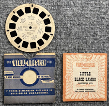 Vintage 1948 Sawyers Little Black FT8 Sambo View Master Reel and Booklet 3D