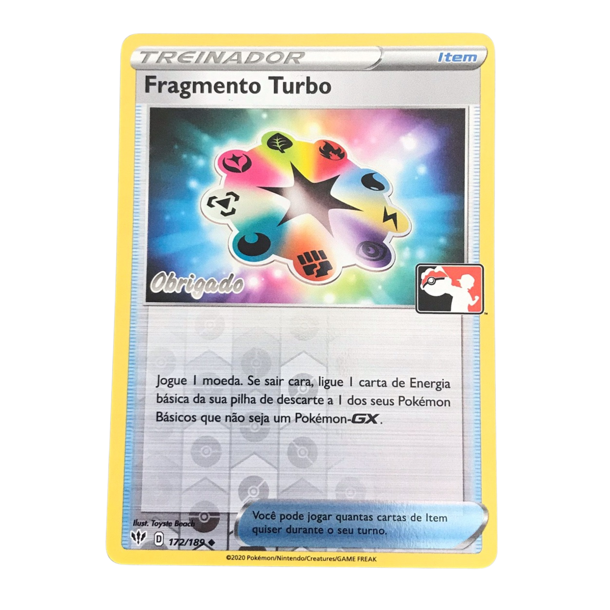 Card Pokmon Portuguese Exclusive - Turbo Patch 172/189 "Thank You" Ultra  Rare | eBay