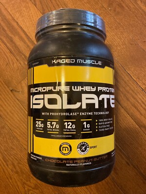 Kaged Muscle Micropure Whey Protein Isolate Chocolate Peanut Butter 3 LB 42 Srvg