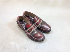 Prada Loafers Red Men 10.5 Leather Dress Shoes Slip On Luxury Designer Italy