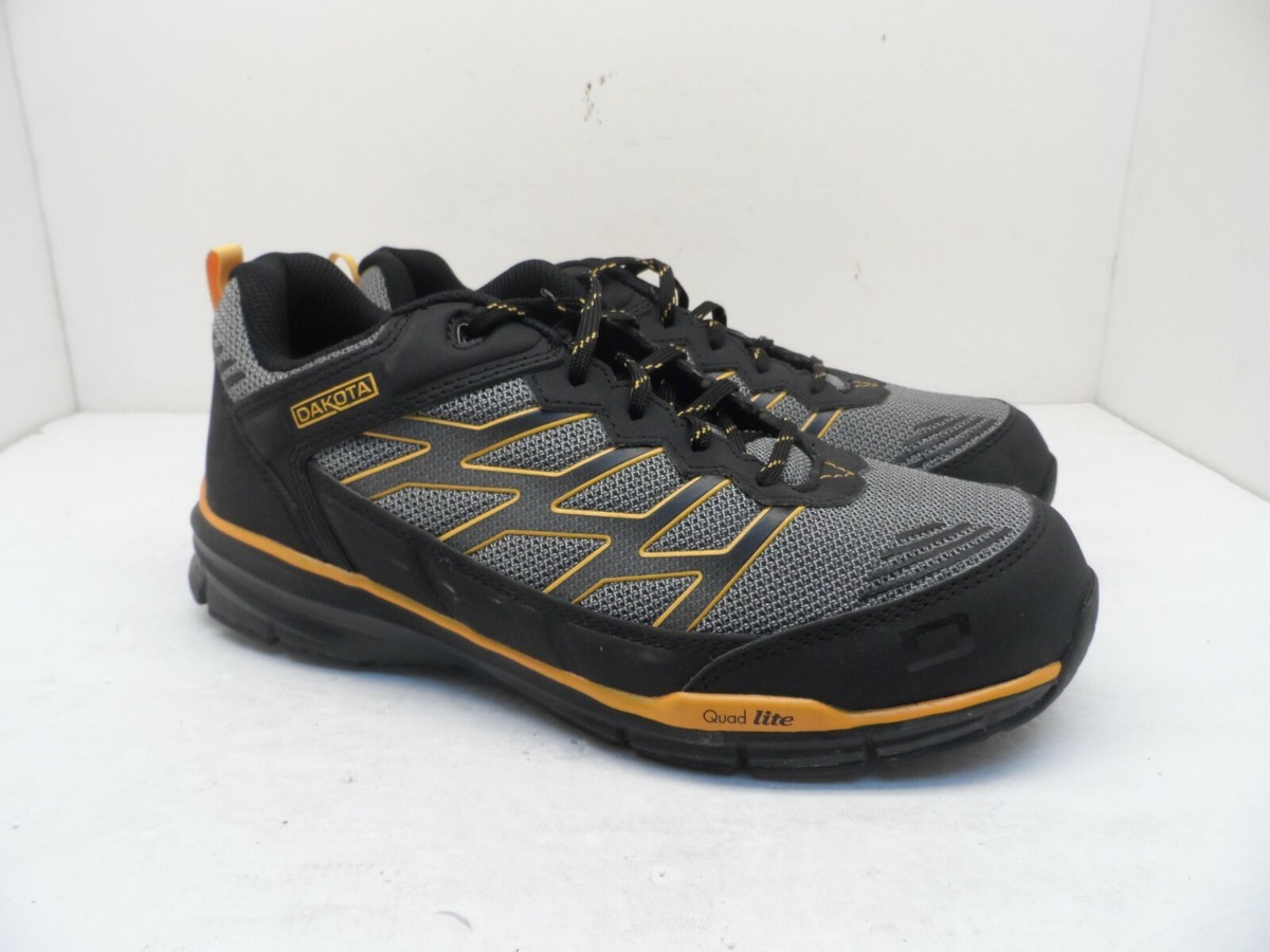 DAKOTA Men\'s 3604 Aluminum Toe Steel Plate Quad Lite Work Safety Shoes Grey 10M s-l1200.jpg main image 2