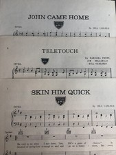 3  55/60 Advance sheet music THE CARLISLES