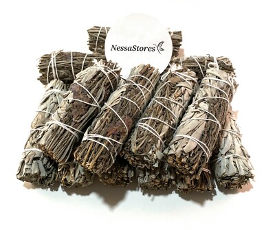 NessaStores- Lavender + White Sage Smudge Incense 4'' Bundle (3 pcs) #JC-165