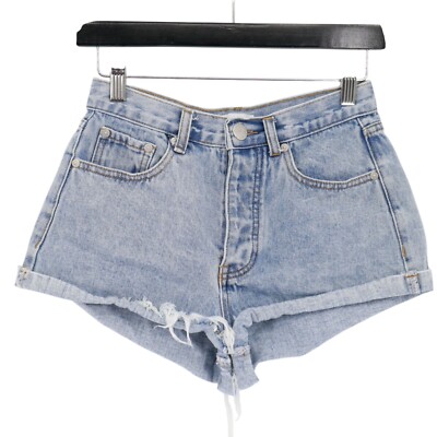 Superdown Button Fly Jean Shorts Womens 27 Blue Y2K Retro Festival Beach Resort