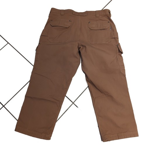 Duluth Trading Co Flex Fire Hose Mens Pants 40x28 Brown /Tan Cargo Work EUC  - Picture 8 of 12