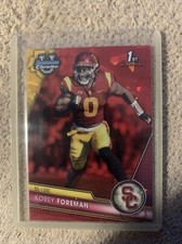 2023 KOREY FOREMAN 1st Bowman Chrome University Sapphire RED REFRACTOR 5/5