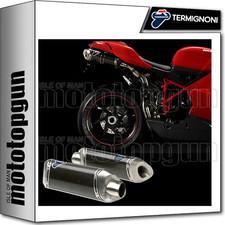 TERMIGNONI 2 AUSPUFF RACE SCHEIBE SALAME D113 CARBON DUCATI 848 2008 08 2009 09