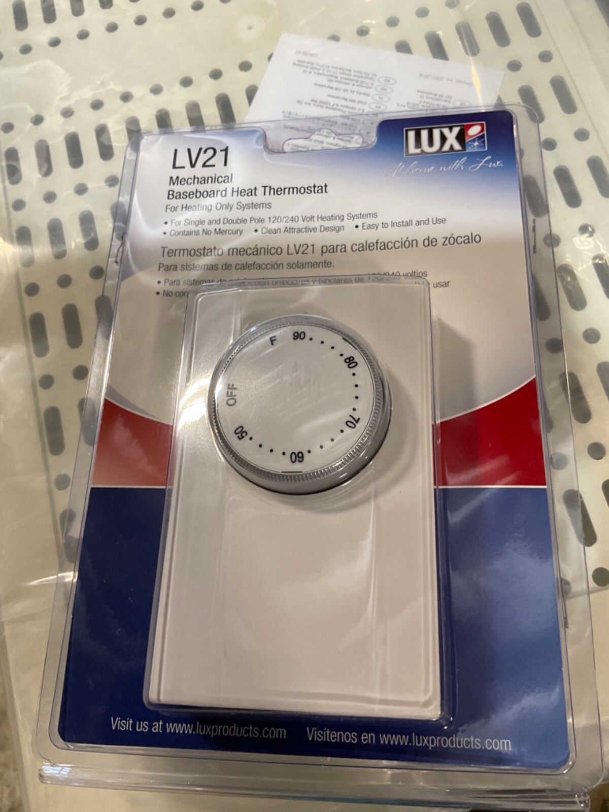 New LUX LV21 Mechanical Baseboard Heat Thermostat 54061 eBay