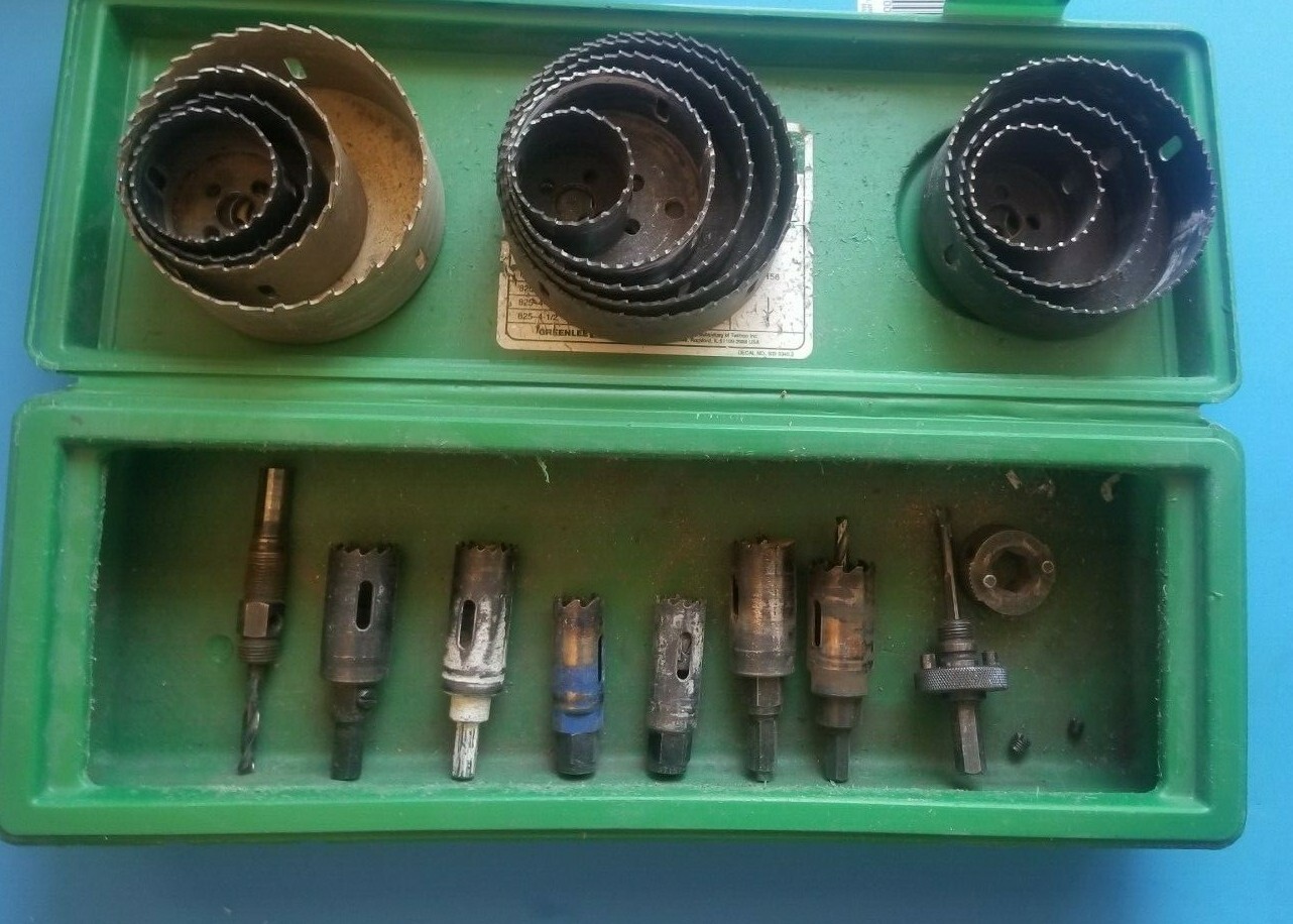 Greenlee 835 BiMetal Hole Saw Kit, 12 hole saws plus Extras SAME DAY