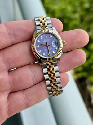 2018 Rolex Datejust 279173 Lilac Purple Diamond Dial 28mm w