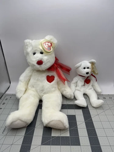 Ty Beanie Baby/Buddy Set VALENTINO Original Vintage Mint With Tags