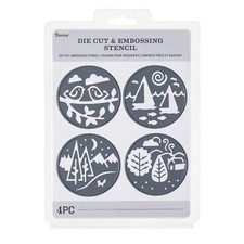 Circles Outdoors 4/pk - Darice Metal Cutting Dies Cut Emboss Stencil 30041373
