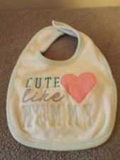 Carter's 6M Baby Bib Cute Like Mommy