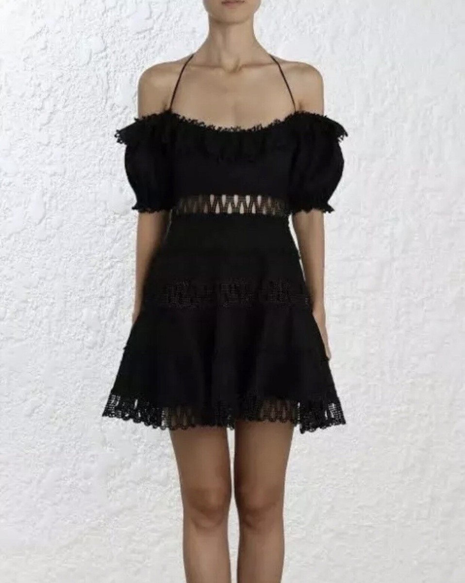 zimmermann melody off shoulder dress black zimmermann melody off shoulder dress black Zimmermann // Silk Draped Off Shoulder Dress VSP Consignment