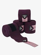 LeMieux CLASSIC Polo Fleece Bandages (pack of 4), Fig (Purple) FULL (HORSE) size