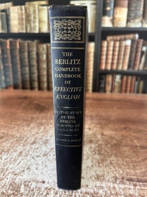 1956 The Berlitz Complete Handbook of Effective English Hardcover