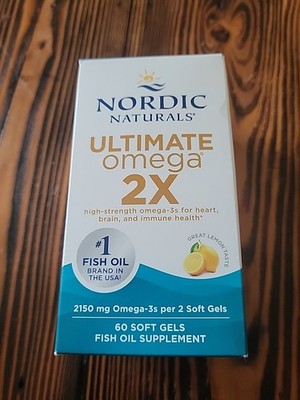 Nordic Naturals Ultimate Omega 2X Softgels, Lemon Flavor - 60 Count 10-2028