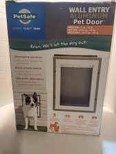 Petsafe PPA11-10916 Medium Aluminum Wall Entry Dog Pet Door 1-40lbs NIOB