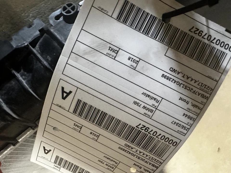 Radiator Main Front Fits 17-22 BMW M760i 2050506 Foto 2 de 4